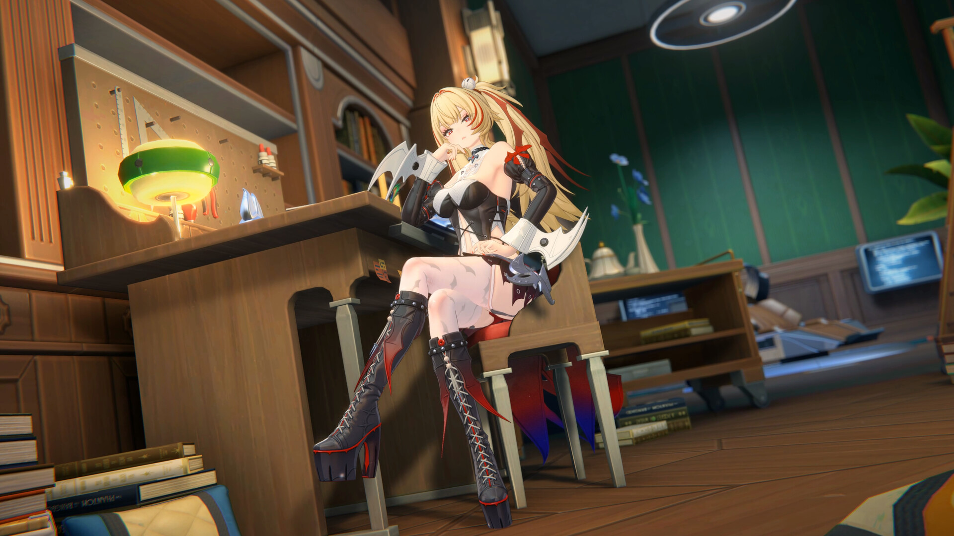 Agent facing a luminous enemy in Zenless Zone Zero